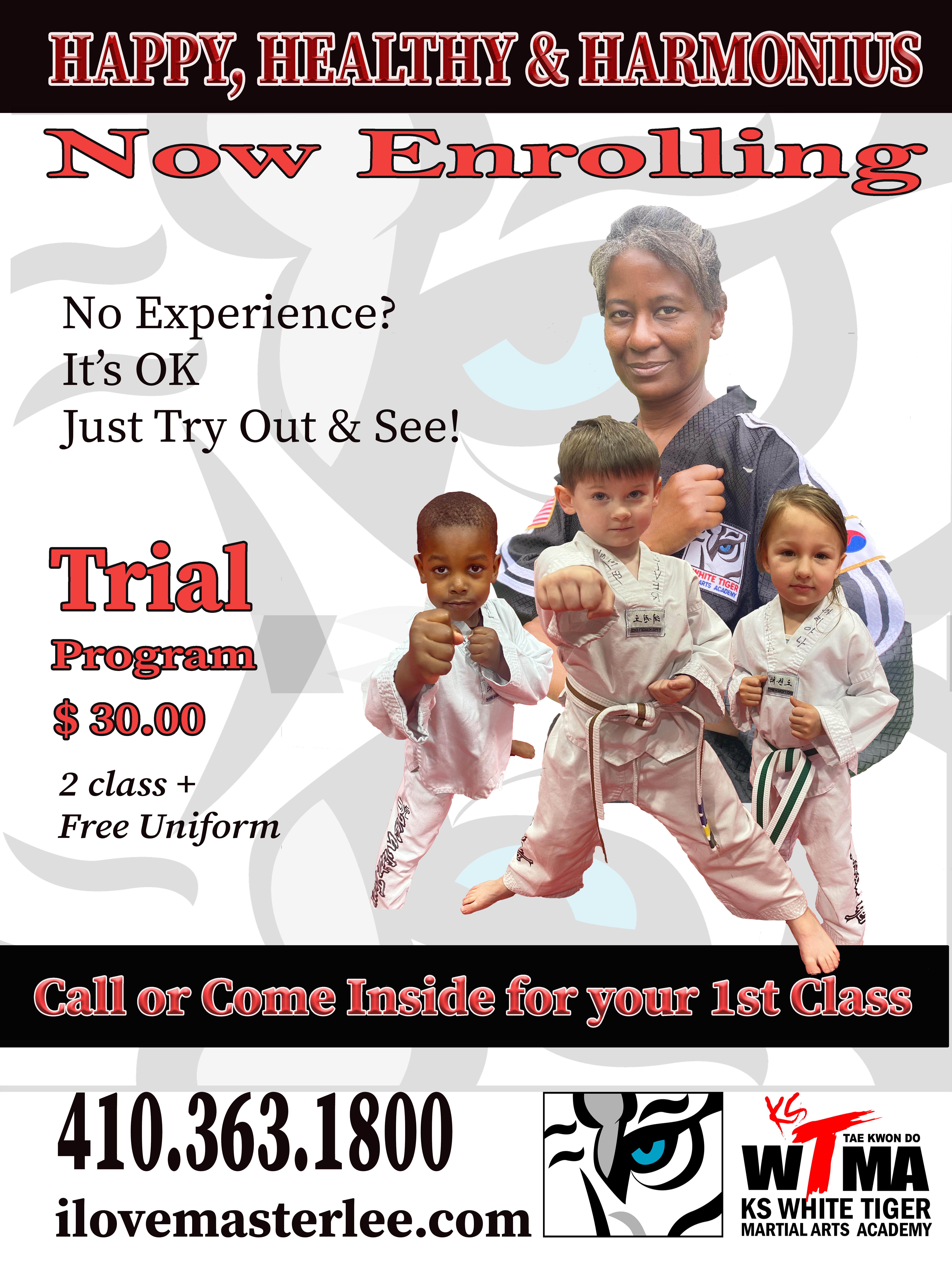Martial Arts Taekwondo Trial Classes for all Ages Owings Mills